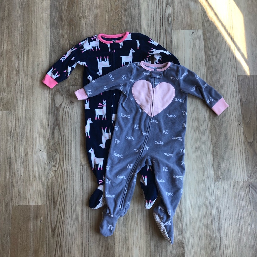 Carters Baby girl sleepers